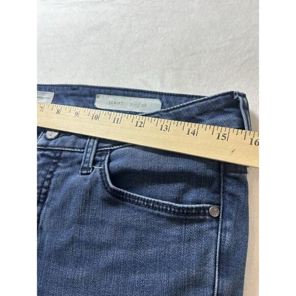 Pilcro And The Letterpress Anthropologie Script Jeans Size 28 Womens Raw Hem Med - Picture 3 of 8